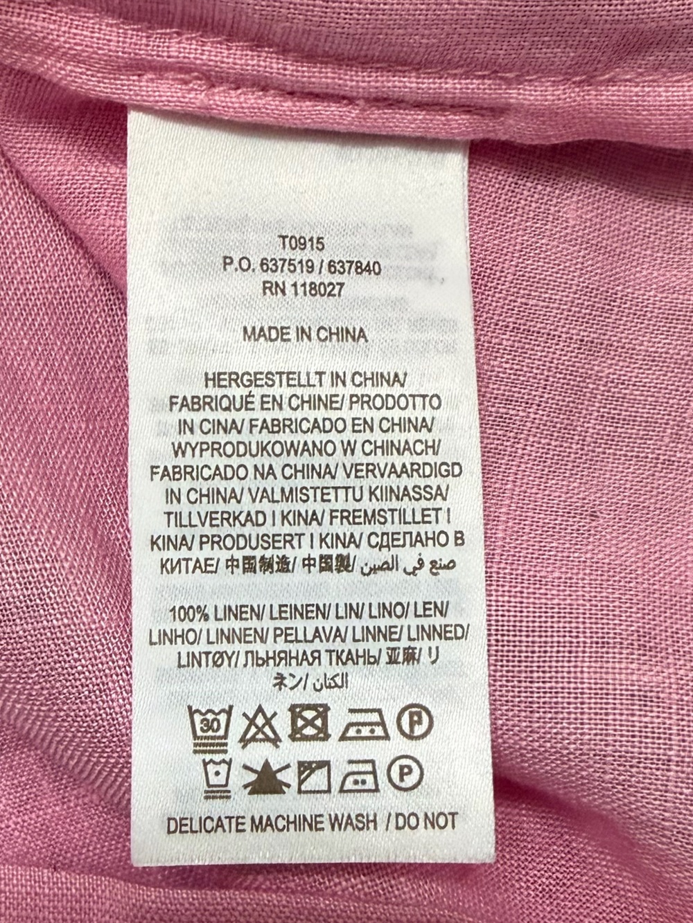 Boden Pink Ruffled Collar Button-Front Top - Picture 8 of 9